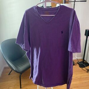 Polo by Ralph Lauren Purple V-Neck Men's Shirt